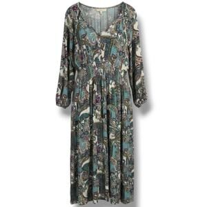 Kate & Sam Women’s Paisley Boho Midi Dress – Size XXL, gently used